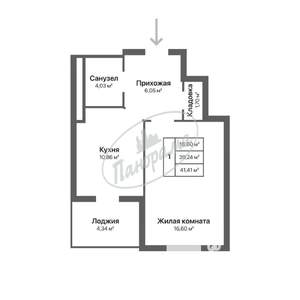 1-к квартира, вторичка, 41м2, 10/17 этаж
