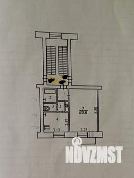 1-к квартира, вторичка, 38м2, 4/5 этаж